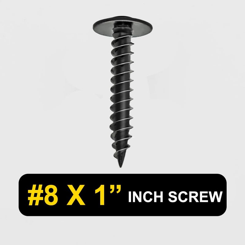 Bopowo (300PCS) #8X1 Black Truss Head Wood Screws Quick Metal Self Tapping Screws - Image 4